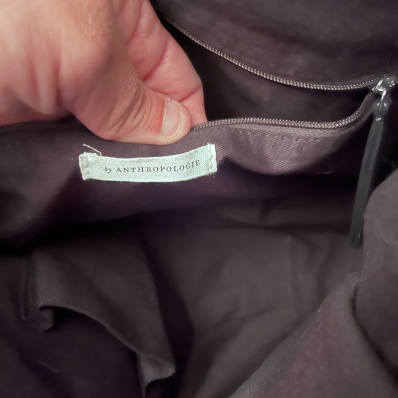 Anthropologie Knotted Handle Leather Tote in Noir - Picture 2 of 4